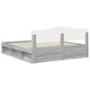 vidaXL Bettrahmen Graues Sonoma 200 x 200 cm Massives Kiefernholz