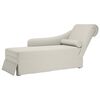 vidaXL Chaiselongue mit Nackenrolle und Rechter Armlehne Creme Samt