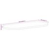 vidaXL Tischplatte 110x40x3,8 cm Oval Raues Massives Mangoholz