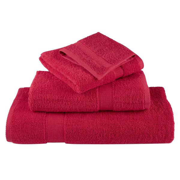 vidaXL Premium-Handt&uuml;cher SOLUND 4 Stk. Rot 100x200 cm 600 g/m&sup2;