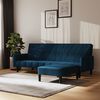 vidaXL Schlafsofa 2-Sitzer mit Hocker Blau Samt