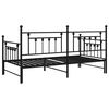 vidaXL Tagesbettrahmen Schwarz 90 x 200 cm Stahl