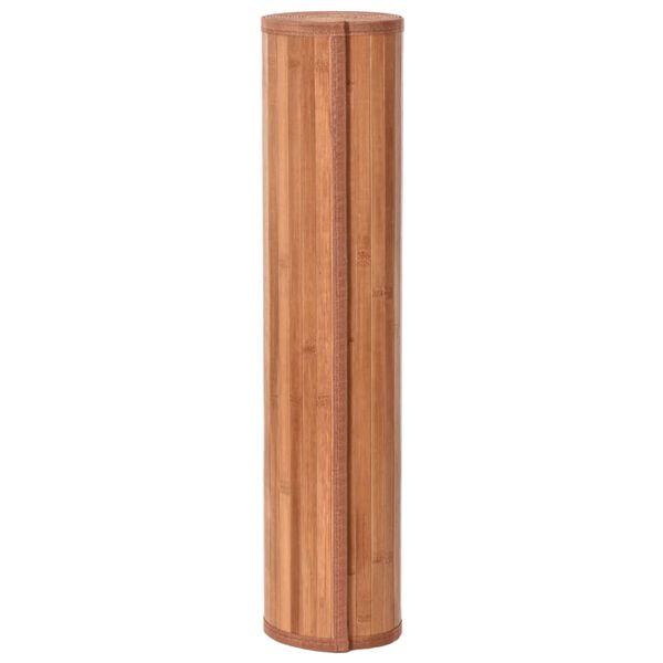 vidaXL Teppich Rechteckig Braun 70x100 cm Bambus