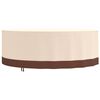 vidaXL Gartenm&ouml;bel-Abdeckung Rund Beige &Oslash; 244x71 cm 600D Oxford