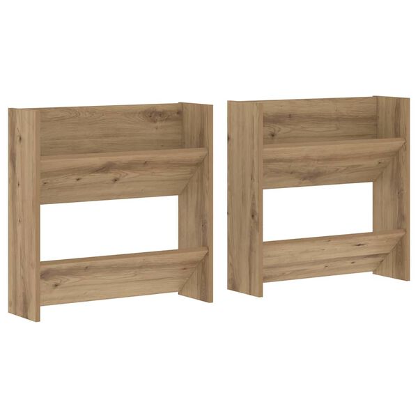 vidaXL Schuhschrank 2 pcs Artisan-Eiche 60 x 18 x 60 cm Holzwerkstoff