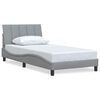 vidaXL Bettgestell ohne Matratze "Hanko" Hellgrau 100x200 cm Stoff