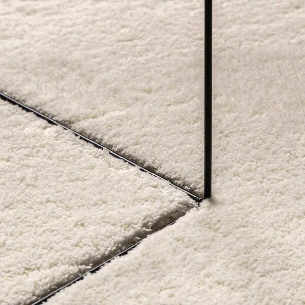 vidaXL Bereichsteppiche Oval HUARTE Beige 160 x 230 cm 100 %Polyester