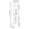vidaXL Highboard Betongrau 34,5x34x180 cm Holzwerkstoff