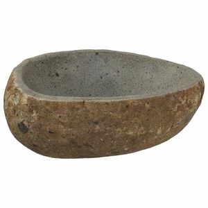 vidaXL Flusssteinwaschbecken Hellgrau (30-37) x (25-30) x 12 cm