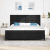 vidaXL Boxspringbett mit Matratze Schwarz 200 x 200 cm Stoff