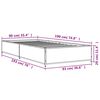 vidaXL Bettgestell R&auml;uchereiche 90x190 cm Holzwerkstoff und Metall