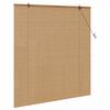vidaXL Rollo mit Vorh&auml;ngen Braun 140 x 160 cm Bambus