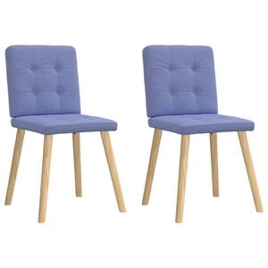 vidaXL Esszimmerst&uuml;hle 2 Stk. Jeansblau Stoff