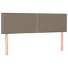 vidaXL LED Kopfteil Taupe 144x5x78/88 cm Stoff