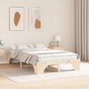 vidaXL Bettrahmen Natur 140 x 190 cm Massives Kiefernholz