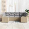 vidaXL Gartensofa-set Beige Poly-Rattan