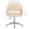 vidaXL Esszimmerst&uuml;hle 6 Stk. Drehbar Creme Stoff