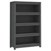 vidaXL B&uuml;cherregal Grau 80x35x126 cm Massivholz Kiefer