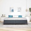 vidaXL Boxspringbett mit Matratze Dunkelgrau 200 x 220 cm Stoff
