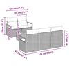 vidaXL Garten-Sofa-Set 6 pcs Grau