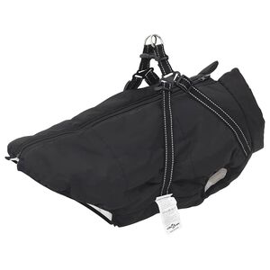 vidaXL Hundemantel mit Geschirr Wasserdicht Reflektierend Schwarz L48