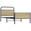 vidaXL Bettgestell ohne Matratze 100x200 cm Sonoma-Eiche Holzwerkstoff