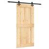 vidaXL Schiebet&uuml;r 95 x 210 cm Massivkiefer (Unbehandelt)
