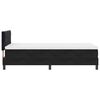 vidaXL LED Boxspringbett mit Matratze mit LED Schwarz 90 x 190 cm Samt