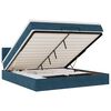 vidaXL Ottoman-Bett mit Matratze & LEDs Dunkelblau 160x200 cm Samt