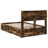 vidaXL Bettrahmen Ger&auml;ucherte Eiche 120 x 190 cm Holzwerkstoff