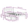vidaXL Massivholzbett ohne Matratze 75x190 cm Kiefernholz