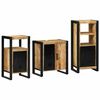 vidaXL Badezimmermöbel-Set 3 pcs Braun Massives upgecyceltes Holz