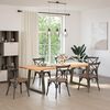 vidaXL Esstisch Beine V-Form 2 St&uuml;ck Naturstahl 90x(72-73,3) cm Stahl