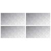 vidaXL Treppe Tritt 4 stk. 80 x 40 cm Silber Aluminium Rechtwinklig