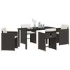 vidaXL Garten Essgruppe 5 pcs Braun Poly-Rattan