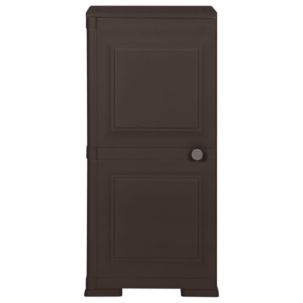 vidaXL Kunststoffschrank 40x43x85,5 cm Holzdesign Braun