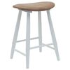 vidaXL Esszimmerst&uuml;hle 2 pcs Wei&szlig; 46 x 37 x 63 cm Massives Gummiholz