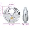 vidaXL Diskusschl&ouml;sser mit Schl&uuml;sseln 2 pcs Silber 9 x 2,8 x 9 cm