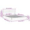vidaXL Massivholzbett mit Kopfteil ohne Matratze 150x200 cm Eichenholz