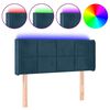 vidaXL LED Kopfteil Dunkelblau 83x16x78/88 cm Samt