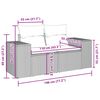vidaXL 6-tlg. Garten-Sofagarnitur mit Kissen Schwarz Poly Rattan