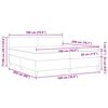 vidaXL Boxspringbett Dunkelgrau und Wei&szlig; 180 x 200 cm Cordstoff