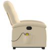 vidaXL Massagesessel mit Aufstehhilfe Creme Stoff