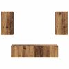 vidaXL TV-Schrankset Wandmontiert 4 pcs Altholz Holzwerkstoff