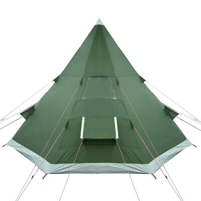 vidaXL Tipi-Campingzelt 4 Personen Grün Wasserdicht
