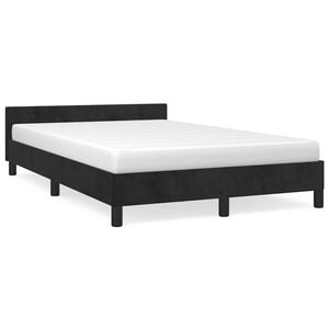 vidaXL Bettgestell ohne Matratze Schwarz 120x200 cm Samt