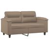 vidaXL 2-Sitzer-Sofa mit Zierkissen Cappuccino-Braun 120 cm Kunstleder