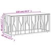 vidaXL Couchtisch 110x45x45 cm Edelstahl und Glas
