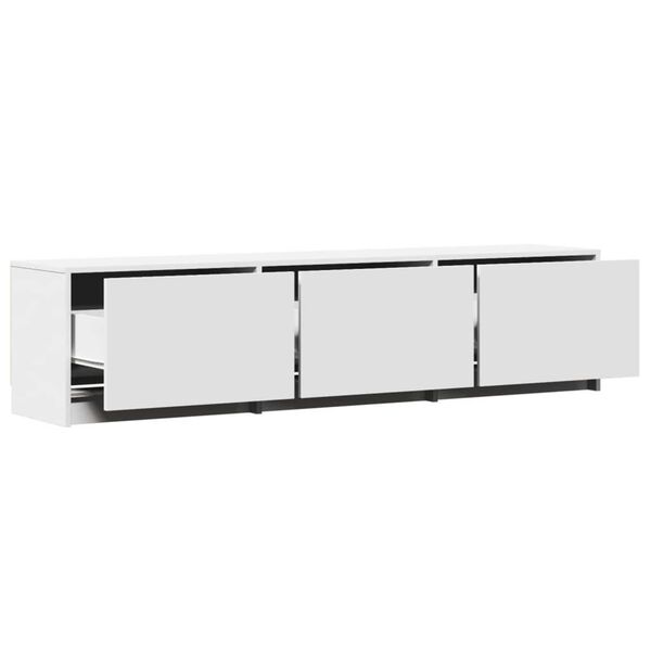 vidaXL TV-Schr&auml;nk mit LED Wei&szlig; 165 x 34 x 40 cm Holzwerkstoff
