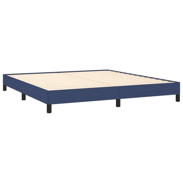 vidaXL Bettgestell ohne Matratze Blau 160x200 cm Stoff
